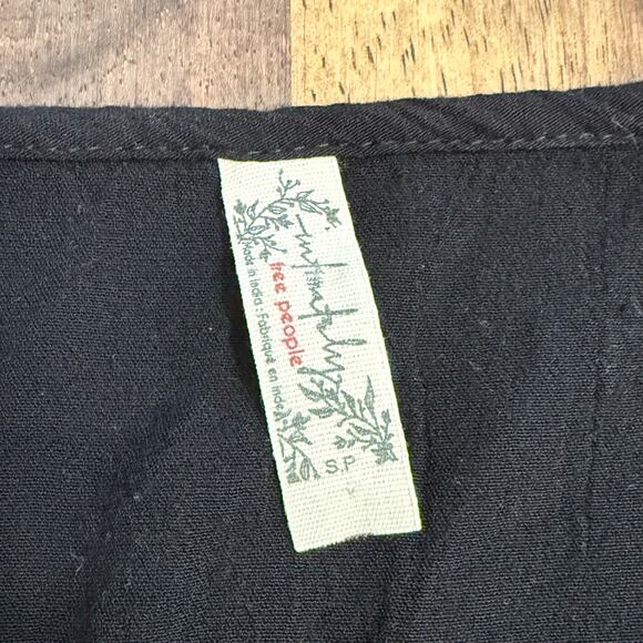 Intimately Free People Cleo Bodysuit Semi-Sheer Short Sleeve Black Size Small - Picture 5 of 10